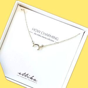 Ettika Silver Chain Necklace Moon Thin Design Jewelry Fairy Whimsical NEW IN BOX